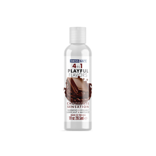 Swiss Navy 4 in 1 Playful Flavors Chocolate Sensation 1 oz. - Headshop.com