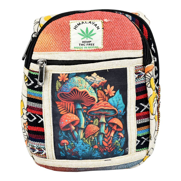Threadheads Tie-Dye Mushroom Garden Pactchwork Sling Bag - 9"x8" - Headshop.com
