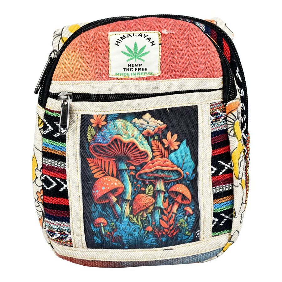 Threadheads Tie-Dye Mushroom Garden Pactchwork Sling Bag - 9"x8" - Headshop.com