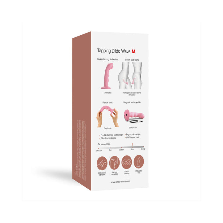 Strap-On-Me Tapping Dildo Wave Coral Pink - Headshop.com