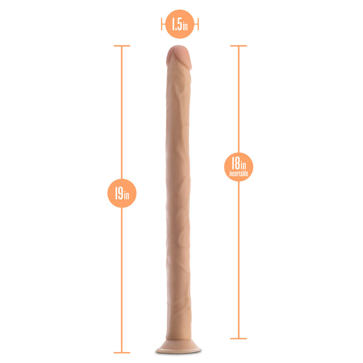 Dr. Skin 19 in. Dildo Beige - Headshop.com