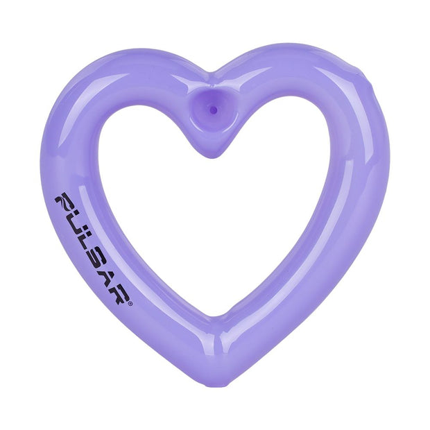 2PC SET - Pulsar Balloon Heart Glass Hand Pipe - 4.5" / Assorted Colors