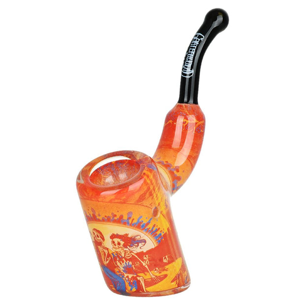 Grateful Dead x Pulsar Inside Print Bent Sherlock Pipe | 4" - Headshop.com