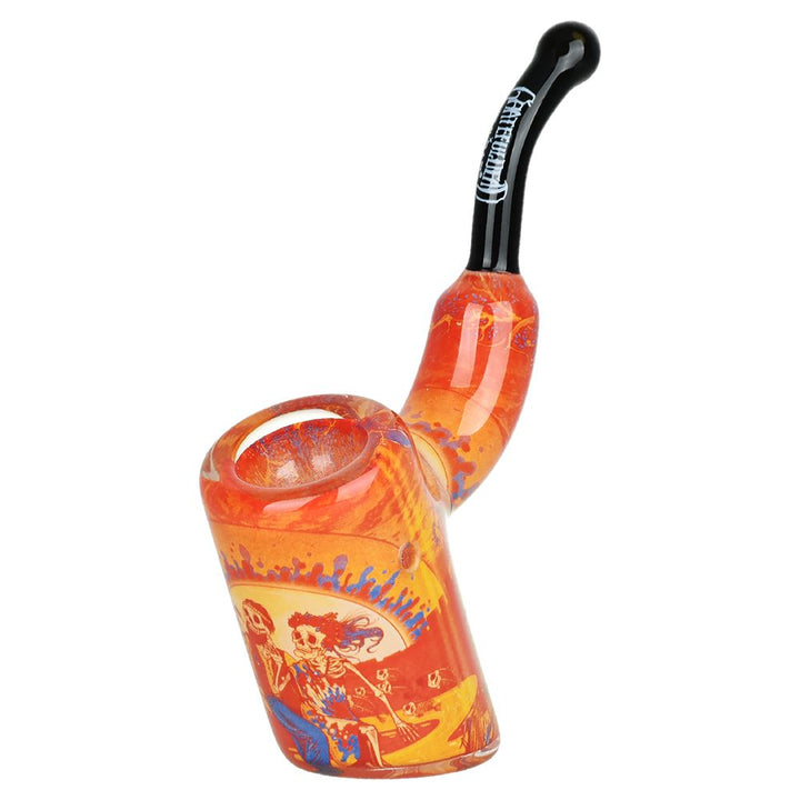 Grateful Dead x Pulsar Inside Print Bent Sherlock Pipe | 4" - Headshop.com