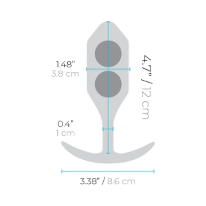 b-Vibe Snug Plug 3 Weighted Silicone Anal Plug Lime - Headshop.com