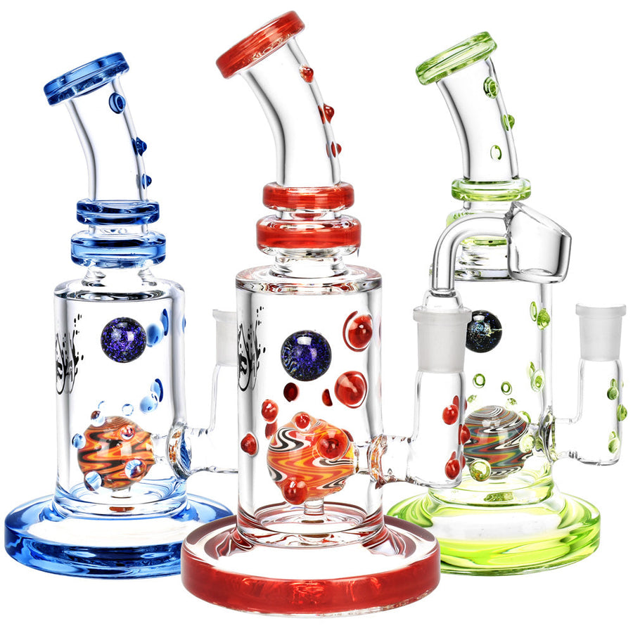 Pulsar Glass Wig Wag Ball Perc Rig - 8" / 14mm F / Colors Vary - Headshop.com