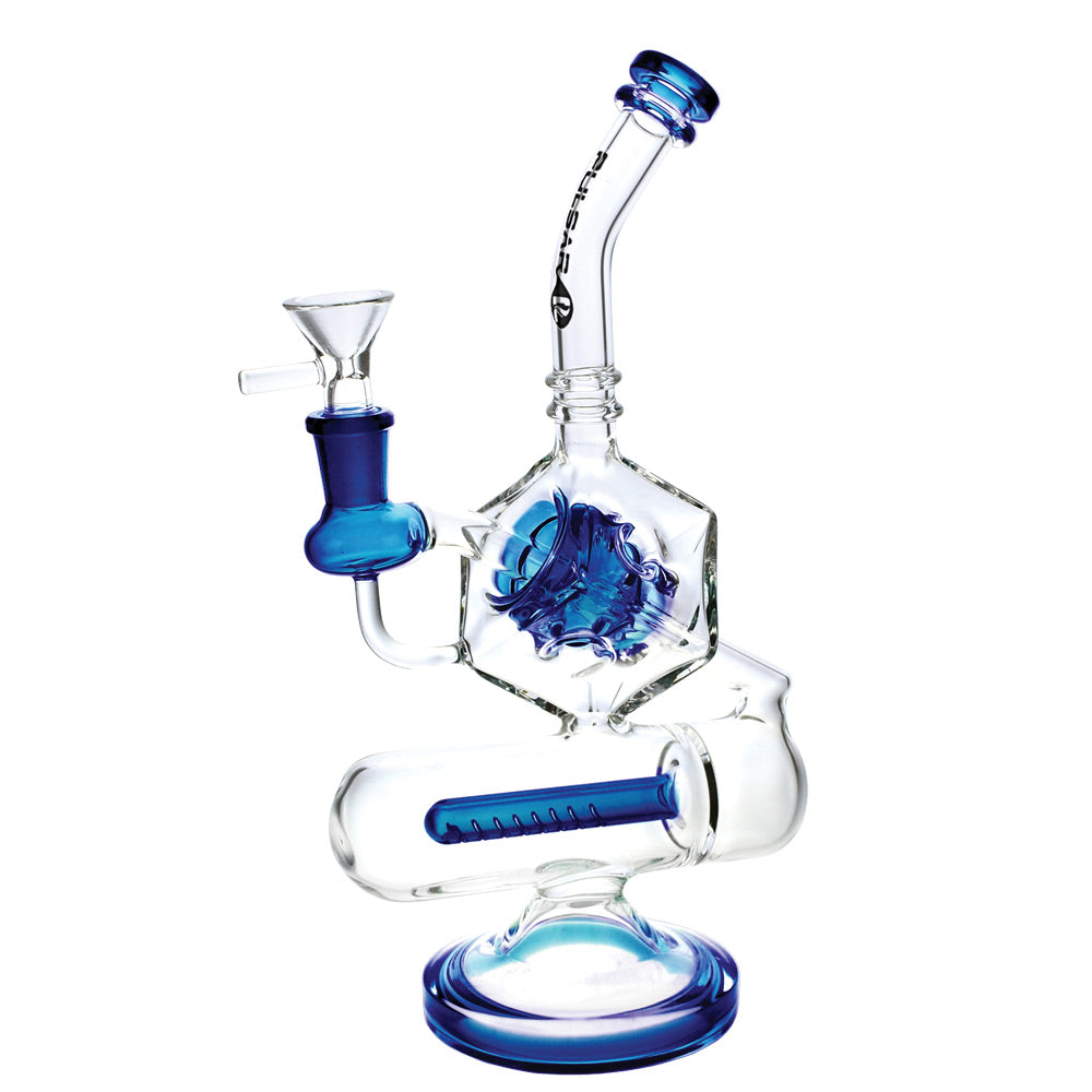 Pulsar Inception Cube Water Pipe- 10.5"/14mm F/Colors Vary - Headshop.com