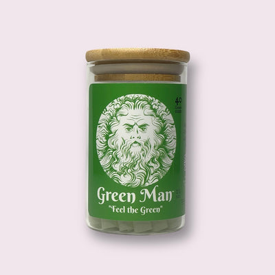 Green Man 1.25 Green Rice Cones 40ct Jar - Headshop.com