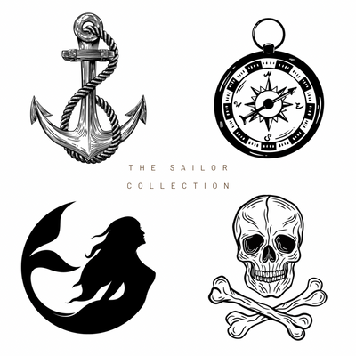 CBD temporary tattoos - The Sailor Collection - Headshop.com