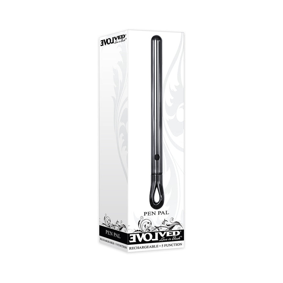 Evolved Pen Pal Rechargeable Metal Pen Vibrator Chrome - Headshop.com
