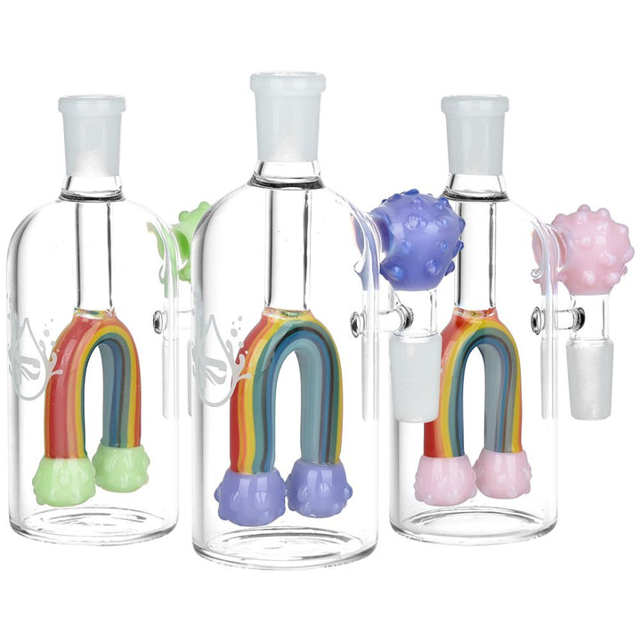 Rainbow Connection Glass Ash Catcher - 5" / 14mm M / 90D / Colors Vary - Headshop.com