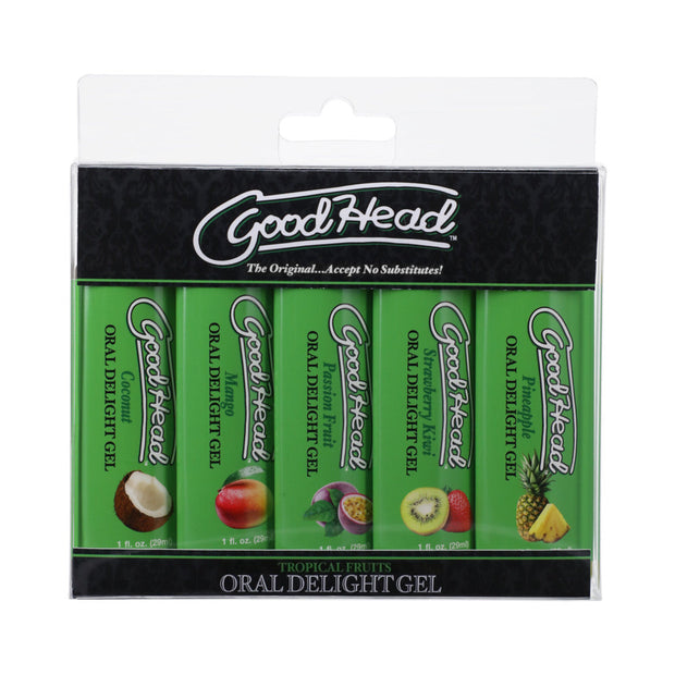 GoodHead Oral Delight Gel Tropical Fruits 5 Pack 1 oz. - Headshop.com