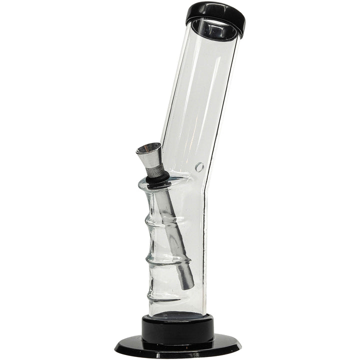 Acrylic Angled Straight Tube Bong 9-12"