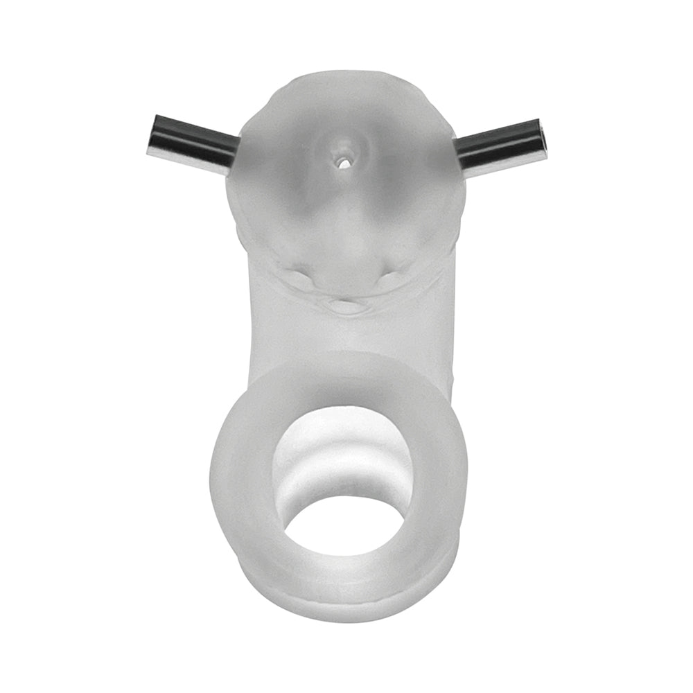 OxBalls Airlock Electro Air-Lite Vented Chastity Clear Ice - Headshop.com