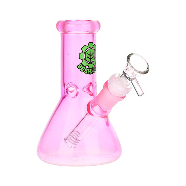SeshGear Shorty Beaker Color Glass Water Pipe | 5.75" | 14mm F - Headshop.com