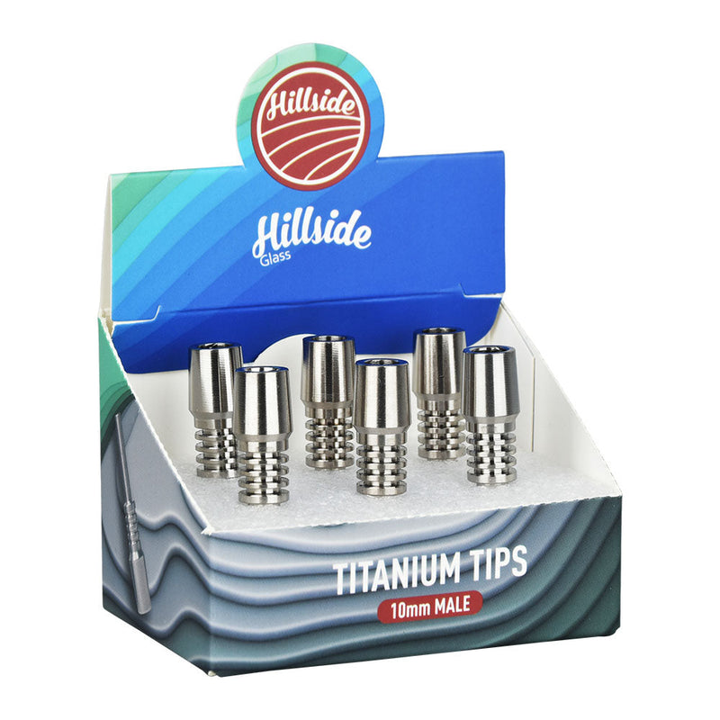 6PC DISPLAY - Hillside Titanium DabTips - 1.5" / 10mm M - Headshop.com