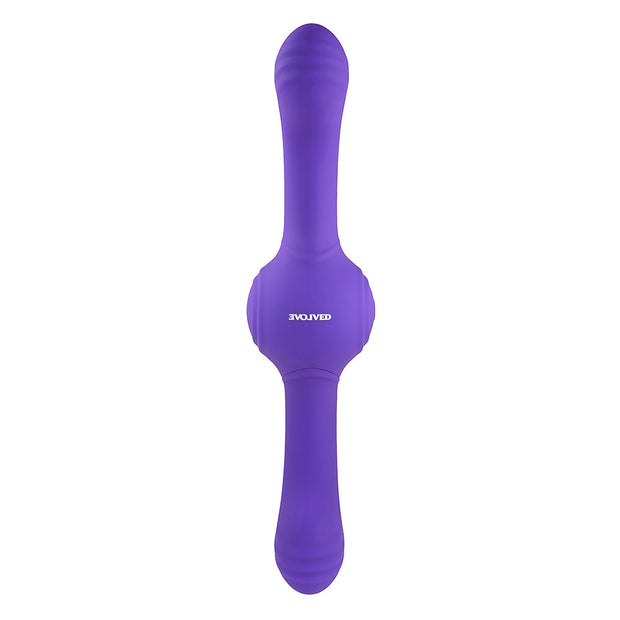 Evolved Our Gyro Vibe Rechargeable Dual Ended Gyrating Silicone Vibrator Purple - Headshop.com