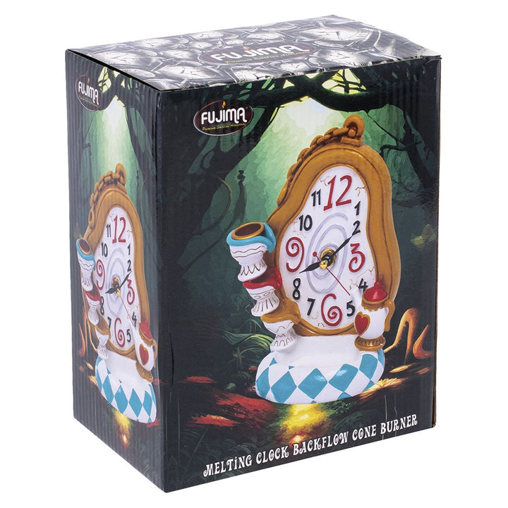 Fujima Melting Clock Backflow Cone Resin Incense Burner - 7" - Headshop.com