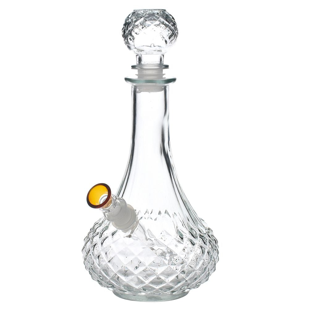 Vintage Decanter Style Glass Bong w/ Cap - 8.25"/ Long Neck - Headshop.com