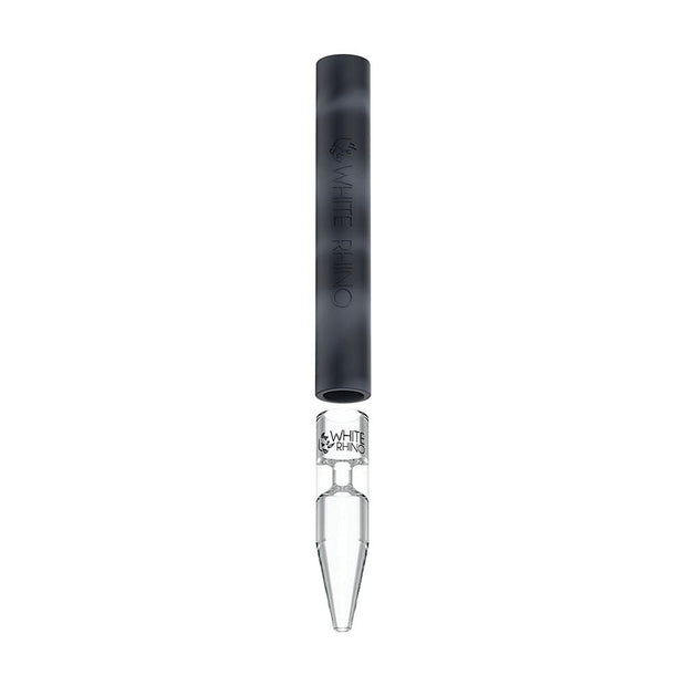 25CT DISPLAY - White Rhino Pyrex Chillum To Straw - 5" / Original - Headshop.com