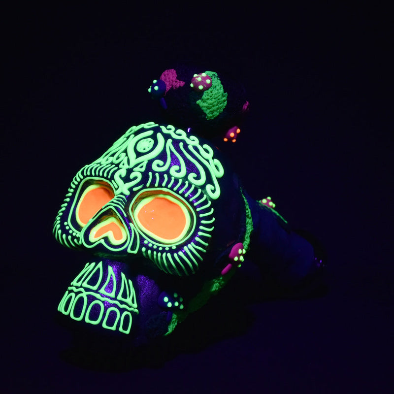 Pulsar Voodoo Skull Bubbler Pipe - 8" / 19mm F - Headshop.com