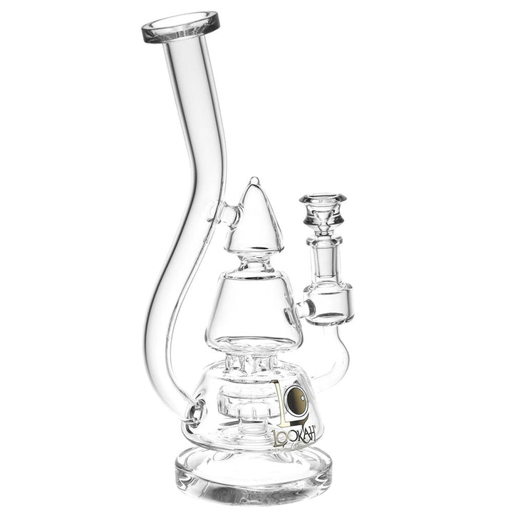 Lookah Glass Stacked Triangle Water Pipe | 11.25" - Headshop.com