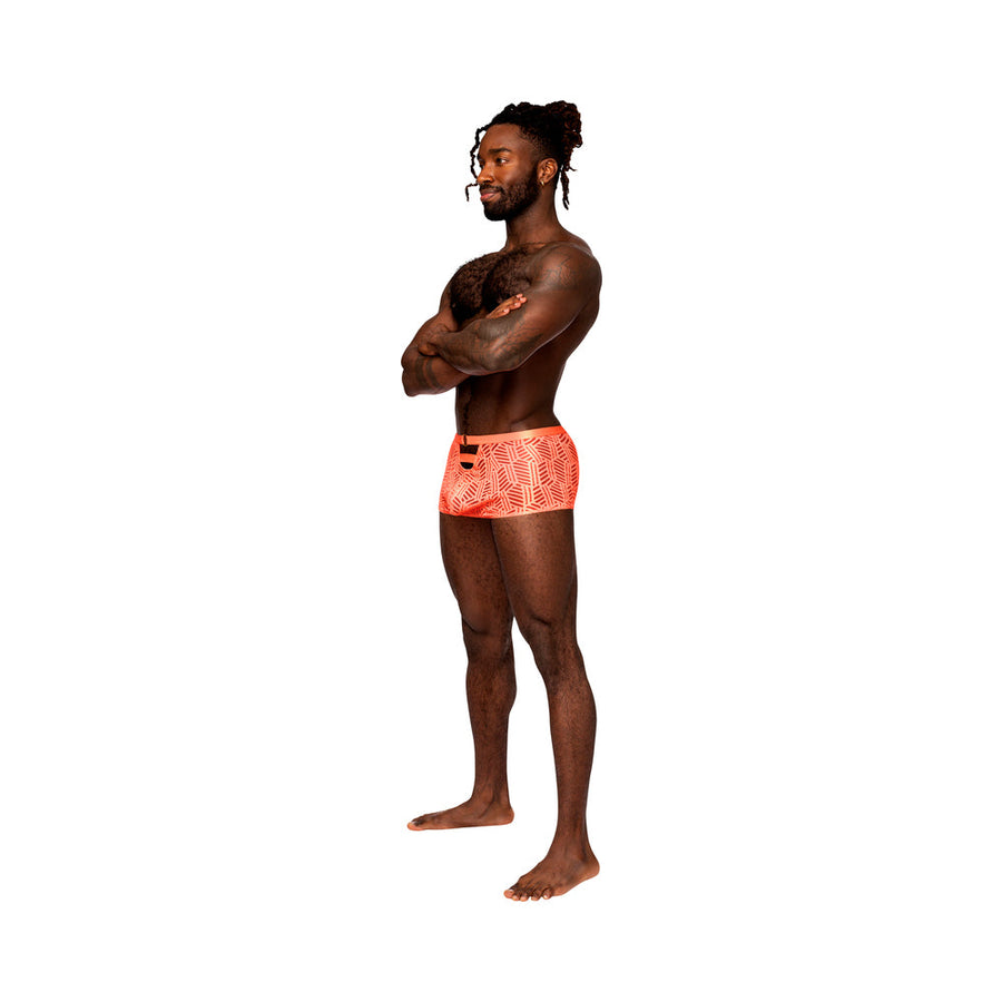 Male Power Rude Awakening Cheeky Cutout Short Neon Orange S - Headshop.com