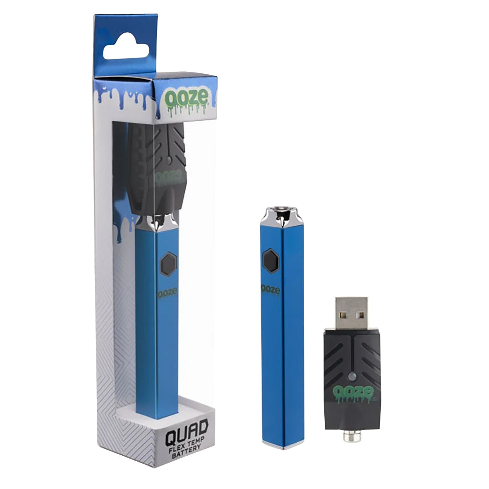 Ooze Quad Flex Temp Square Vape Pen 510 Battery - Headshop.com