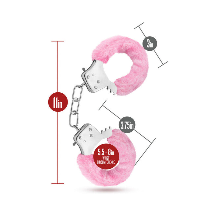 Temptasia Adjustable Faux Fur Cuffs Pink - Headshop.com