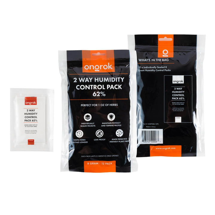 Ongrok 2-Way 62% Humidity Packs | 3 sizes (Small, Medium, Large) - Headshop.com