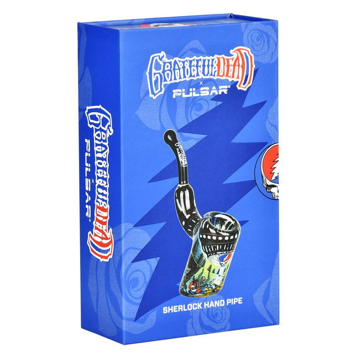 Grateful Dead x Pulsar Inside Print Bent Sherlock Pipe | 4" - Headshop.com
