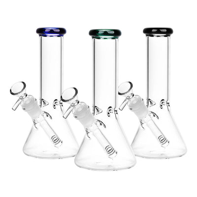 Classic Glass Beaker Light Water Pipe | 14mm F | Colors Vary - Headshop.com