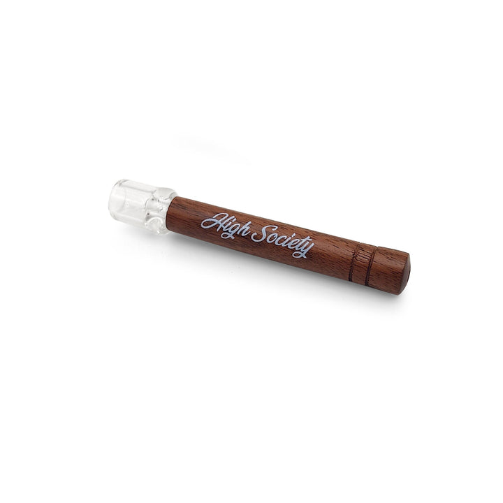 High Society | American Walnut & Glass Taster Pipe - Headshop.com