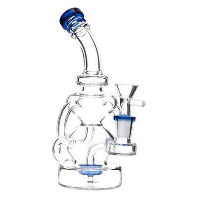HB King 8" Hourglass Tubed Perc Water Pipe - Headshop.com