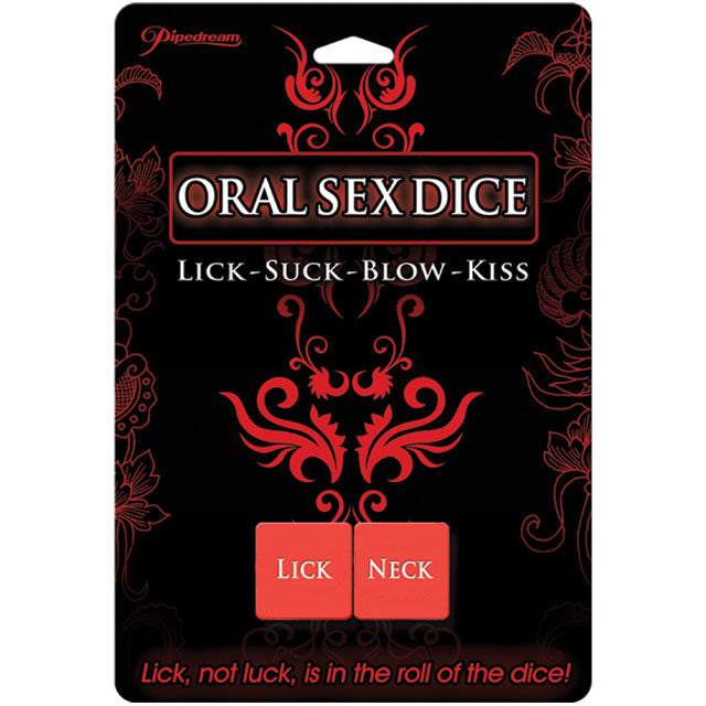 Pipedream Oral Sex Dice (Lick-Suck-Blow-Kiss) - Headshop.com