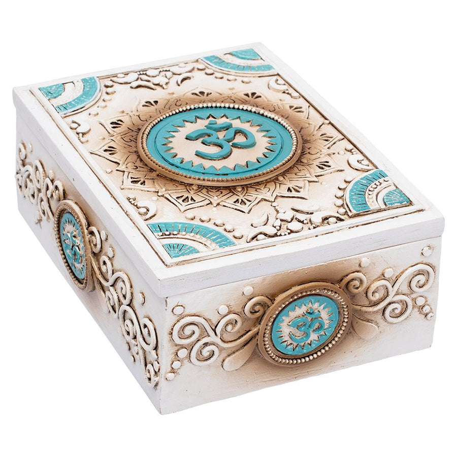 Fujima Om Symbol Tarot Polyresin Stash Box - 5.5"x 4" - Headshop.com