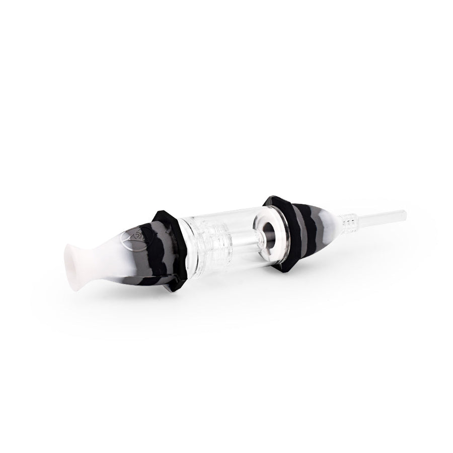 Ritual - 7'' Silicone Deluxe Nectar Collector - Black & White Marble - Headshop.com