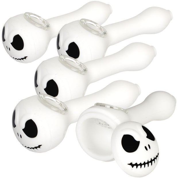 5CT BUNDLE - Jake Skeleton Silicone Hand Pipe - 4.5"