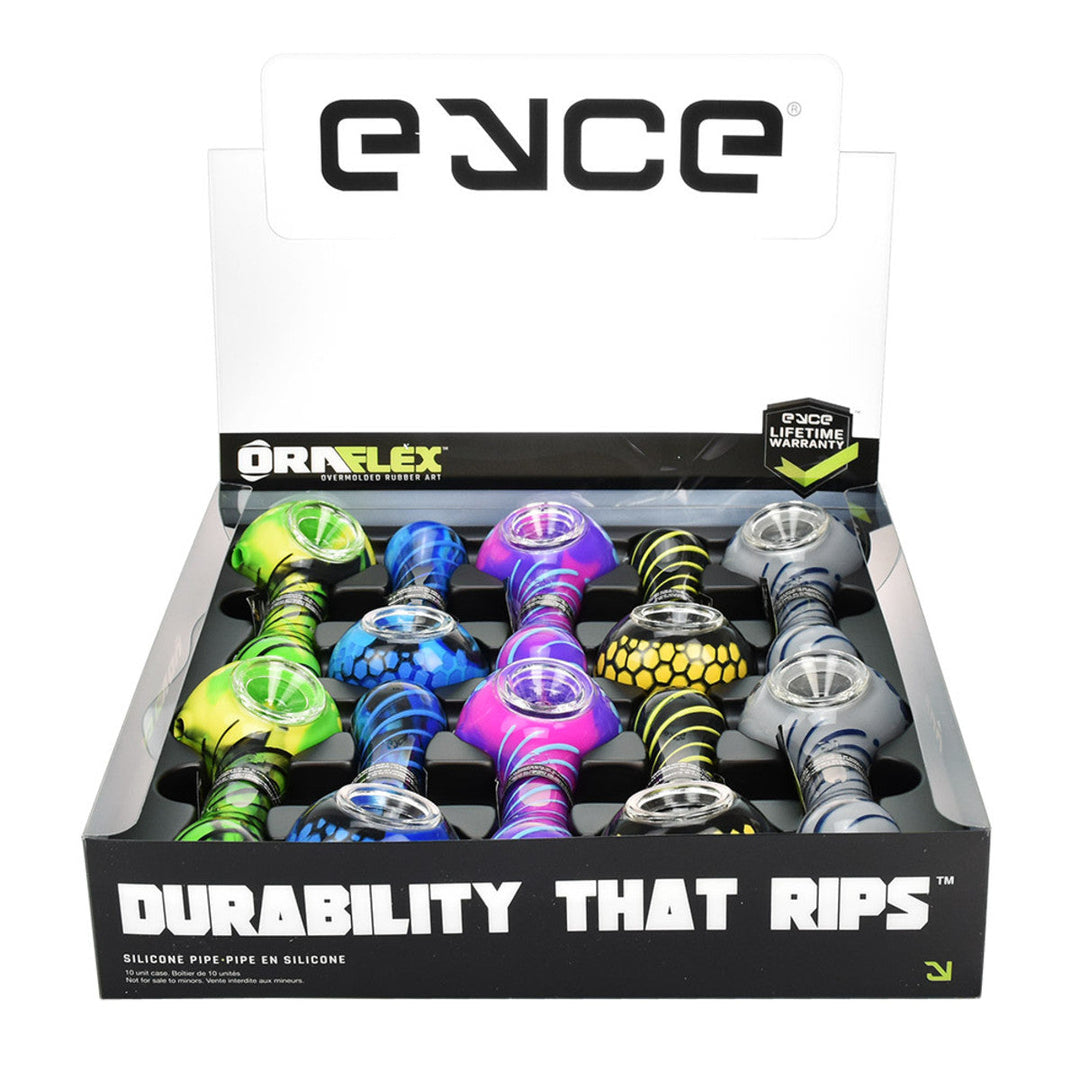 10PC DISPLAY - Eyce Oraflex Spoon Pipe - 4" - Headshop.com