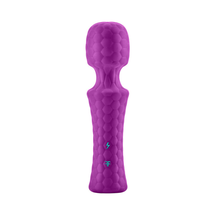 FemmeFunn Ultra Wand Mini Rechargeable Flexible Textured Silicone Vibrator Purple - Headshop.com