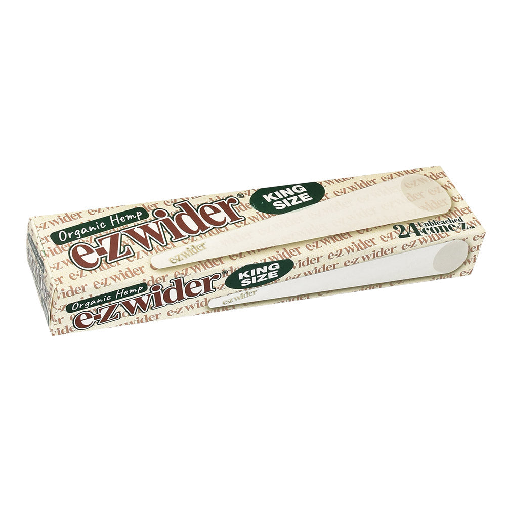 E-Z Wider Organic Hemp Unbleached Cones - 12PC DISP - Headshop.com