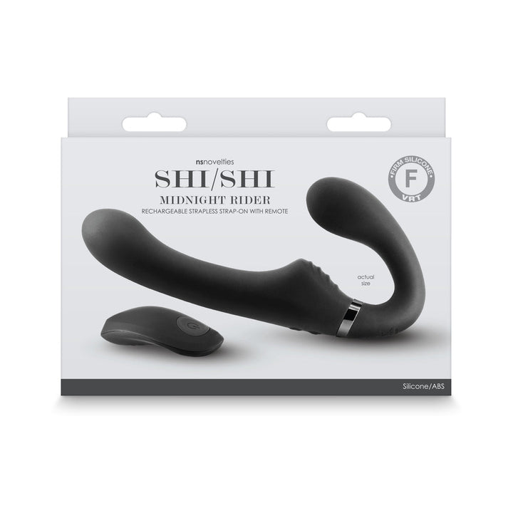 ShiShi Midnight Rider Vibrating Strapless Strap-On Black - Headshop.com