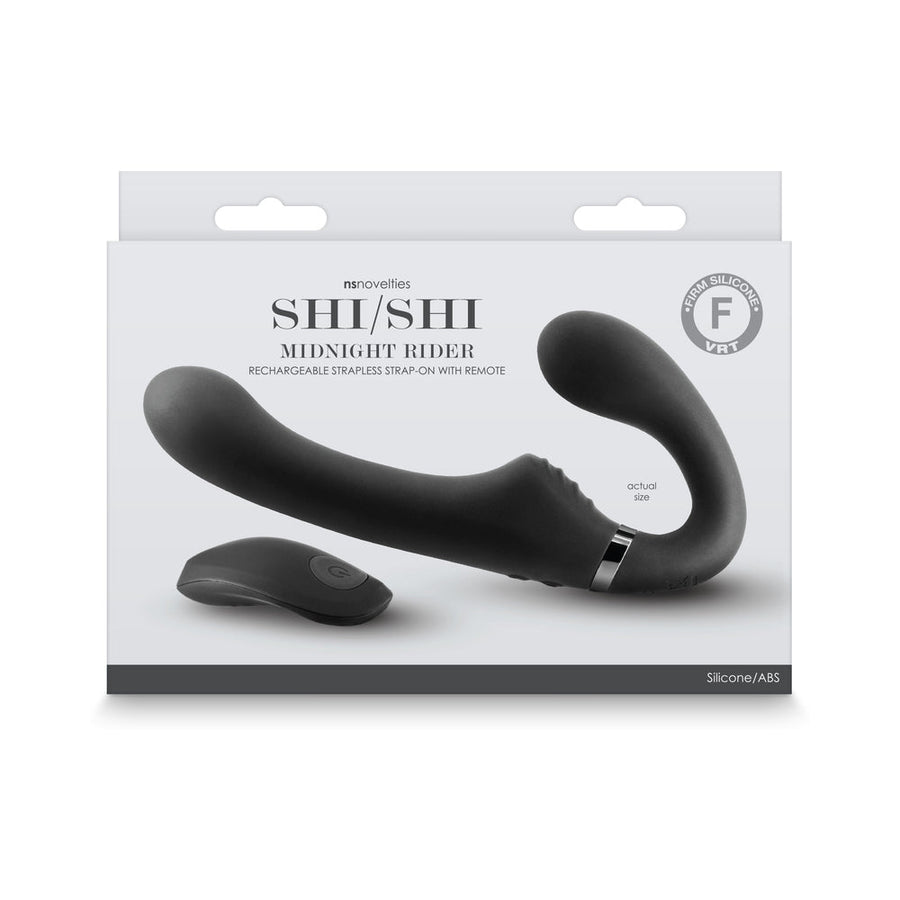 ShiShi Midnight Rider Vibrating Strapless Strap-On Black - Headshop.com