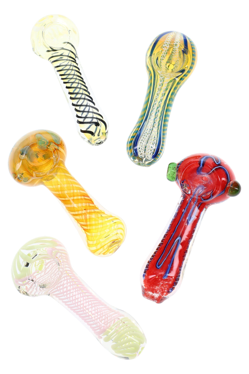 Colorful Glass Spoon Pipe “Grab Bag” – 4″–4.5″ – Assorted - Headshop.com