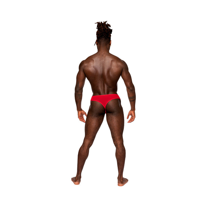 Male Power Sassy Lace Open Ring Thong Red L/XL - Headshop.com