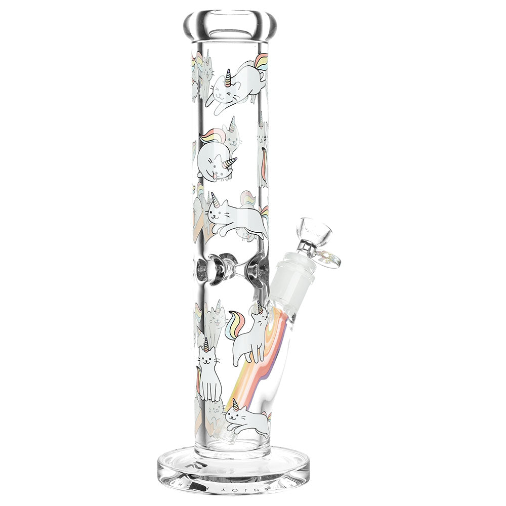 Pulsar Caticorn Design Series Straight Tube Water Pipe | 12" | 14mm F - Headshop.com