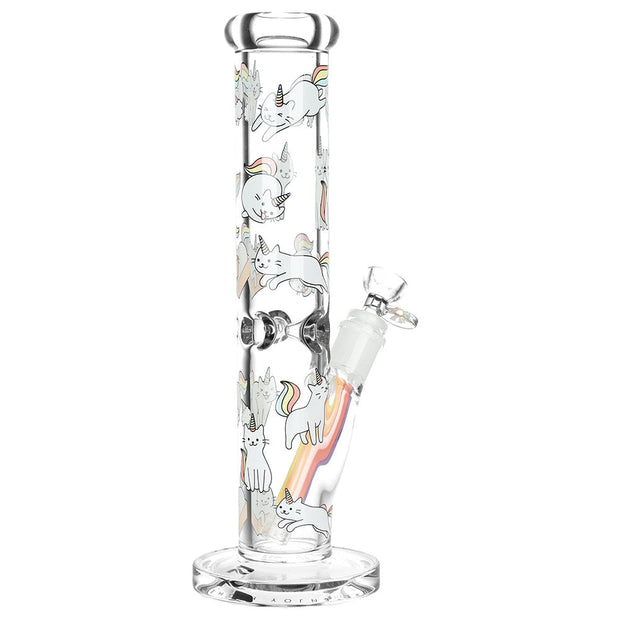 Pulsar Caticorn Design Series Straight Tube Water Pipe | 12" | 14mm F - Headshop.com