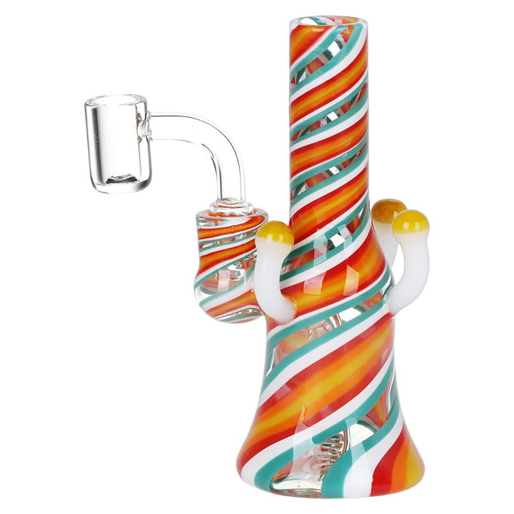 Pulsar Shroom Vision Wig Wag Glass Dab Rig - 5.75" / 14mm F / Colors Vary - Headshop.com