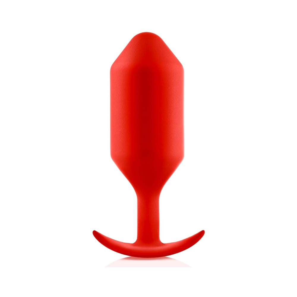 b-Vibe Snug Plug 6 Weighted Silicone Anal Plug Red - Headshop.com