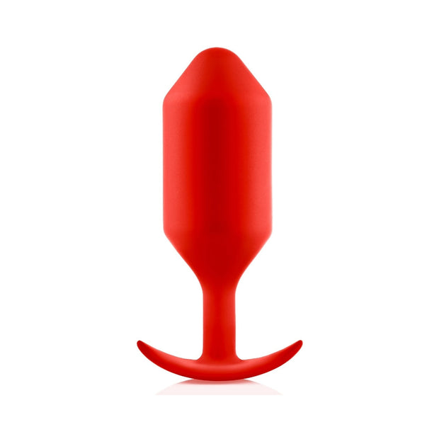 b-Vibe Snug Plug 6 Weighted Silicone Anal Plug Red - Headshop.com